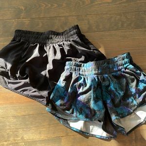 2 lulu shorts!! Perfect condition, no pilling or rips.